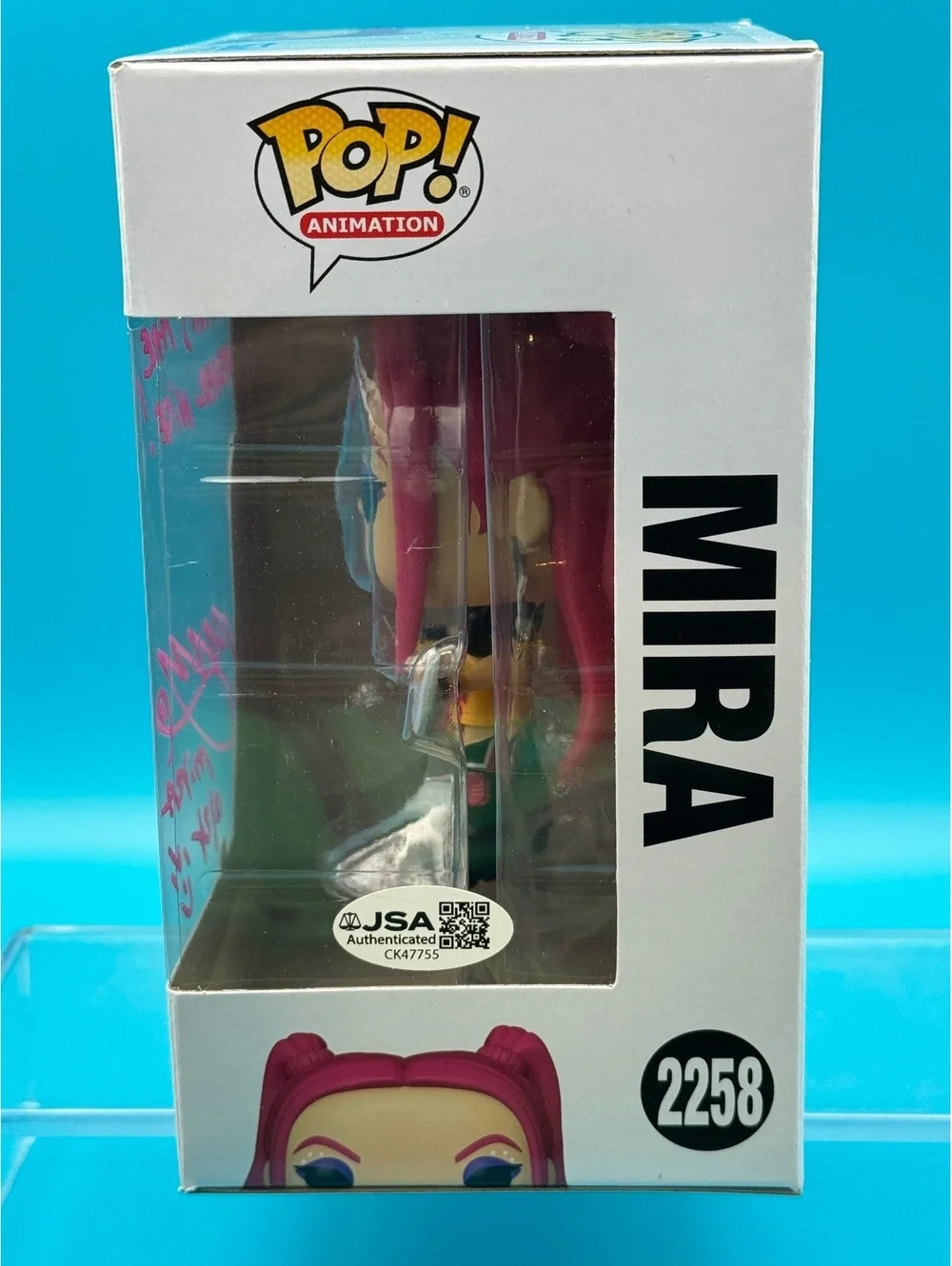 May Hong signed and quoted Kpop demon hunter Funko pop 2258 with JSA COA